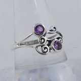 Natural Garnet Silver Rings