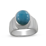Natural Malachite Silver Rings