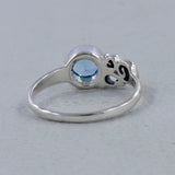 925 Sterling Silver Blue Topaz Rings