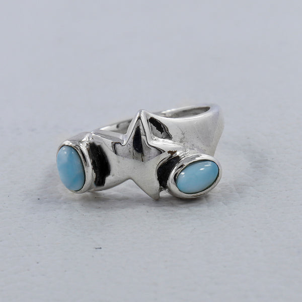 925 Sterling Silver Larimar Rings