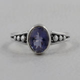 Natural Amethyst Silver Ring