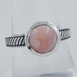 Pink Opal Silver Rings