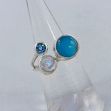 925 Sterling Silver Larimar Ring