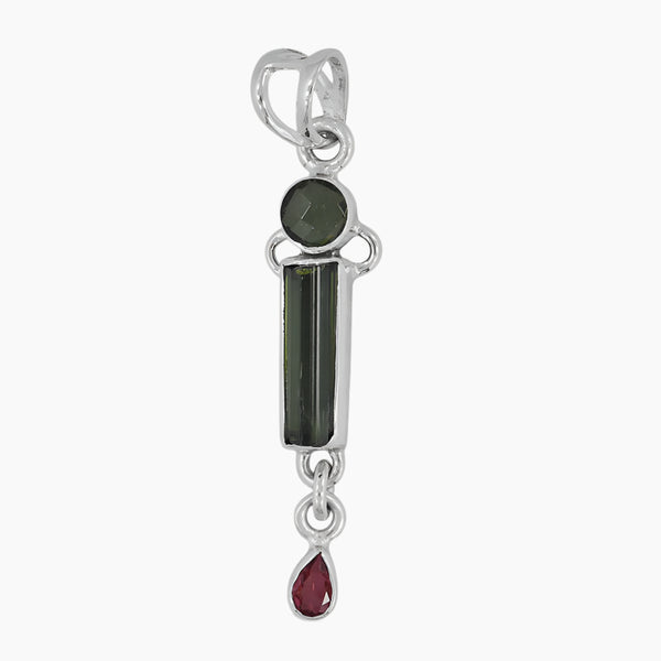 925 Silver Tourmaline Pendants