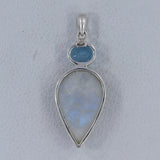 Rainbow Moonstone Silver Pendants