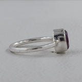Natural Ruby Silver Rings