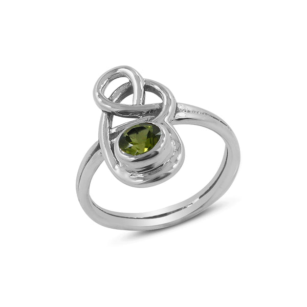 Natural Garnet Gemstone Silver Rings