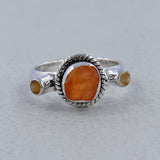 925 Sterling Silver Fanta Garnet Ring