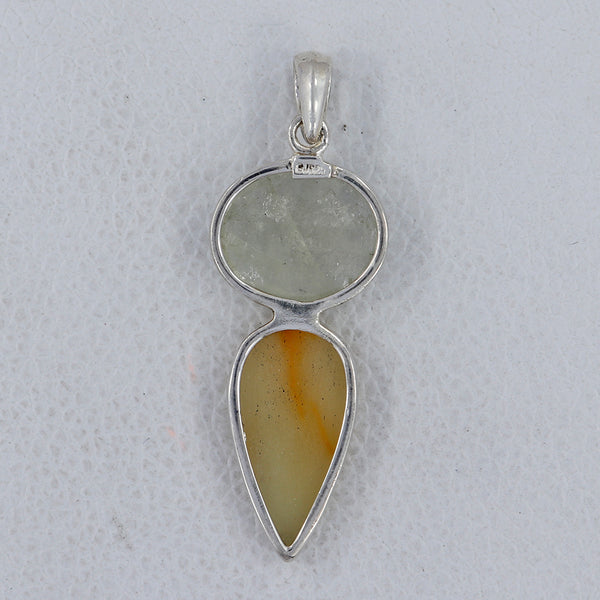 Natural Multi Sapphire Silver Pendants