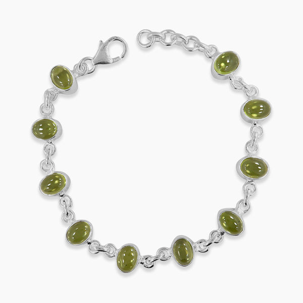 925 Sterling Silver Peridot Bracelets