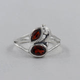Garnet Silver Rings