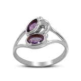 Garnet Silver Rings