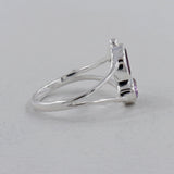 Garnet Silver Rings