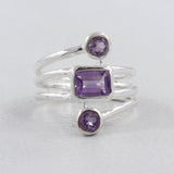 Genuine Iolite Silver Rings