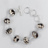 Peanut Wood Jasper Silver Bracelets