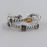 Natural Peridot Silver Rings