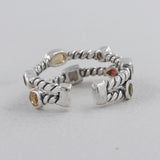 Natural Peridot Silver Rings
