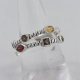 Natural Peridot Silver Rings