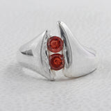 925 Sterling Silver Garnet Rings