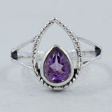 Citrine Gemstone Silver Ring