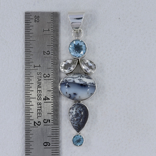 925 Silver Dendritic Opal Pendants