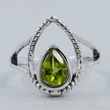 Citrine Gemstone Silver Ring
