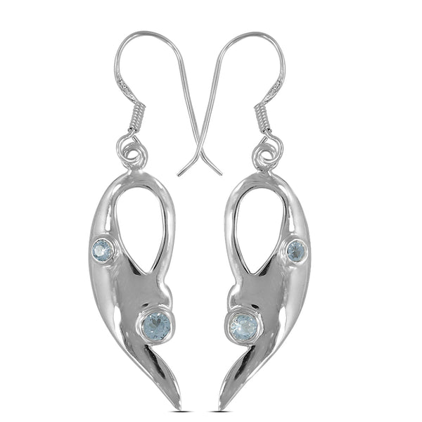 Smoky Quartz Silver Earrings
