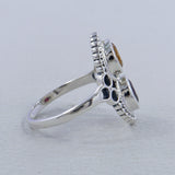 Natural Larimar Silver Rings