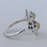 Natural Larimar Silver Rings