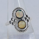 Natural Larimar Silver Rings