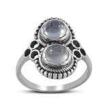 Natural Larimar Silver Rings