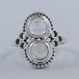 Natural Larimar Silver Rings