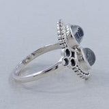 Natural Larimar Silver Rings