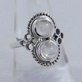 Natural Larimar Silver Rings