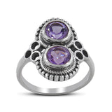 Natural Larimar Silver Rings