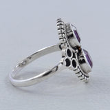 Natural Larimar Silver Rings