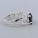 Natural Garnet Silver Rings