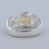 Natural Garnet Silver Rings