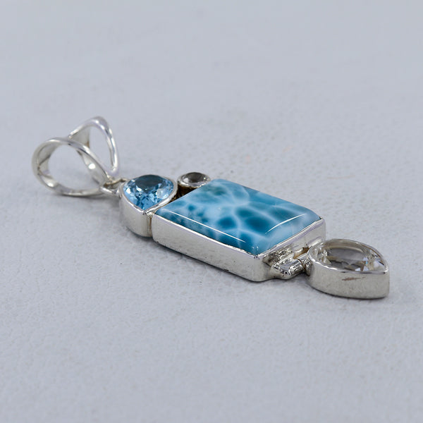 925 Sterling Silver Larimar Pendants