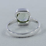 Green Amethyst Silver Ring
