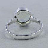 Green Amethyst Silver Ring