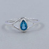 Natural Blue Topaz Rings