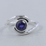 Rainbow Moonstone Silver Ring