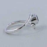 Rainbow Moonstone Silver Ring