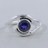 Rainbow Moonstone Silver Ring