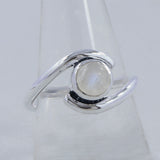 Rainbow Moonstone Silver Ring
