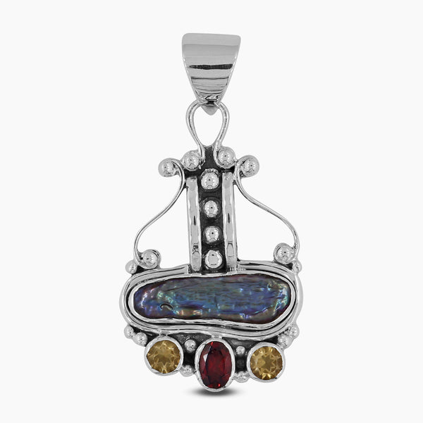 Freshwater Pearl & Citrine Silver Pendants