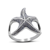 925 Sterling Silver Starfish Rings