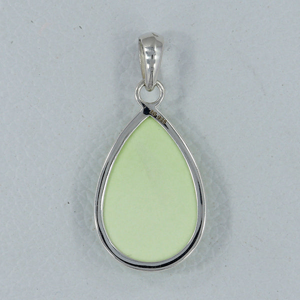 925 Silver Lemon Chrysoprase Pendants