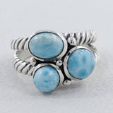 Multi Stone Silver Band Rings